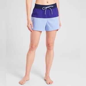 Athleta Oahu Colorblock Shorts in Purple & Blue